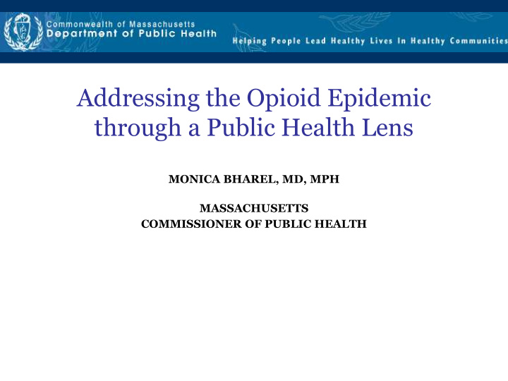 addressing the opioid epidemic