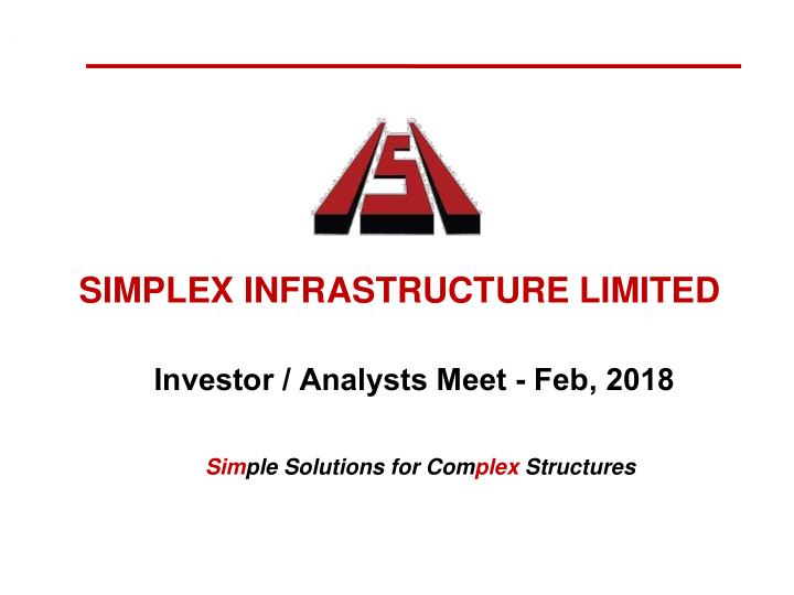 simplex infrastructure limited