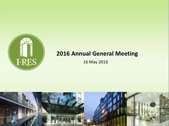 2016 Annual General Meeting  16 May 2016  CAUTIONARY STATEMENTS This presentation has been prepared