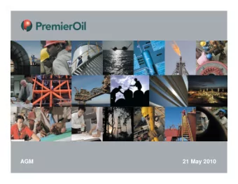 AGM  21 May 2010  Forward looking statements  This presentation may contain forward-looking