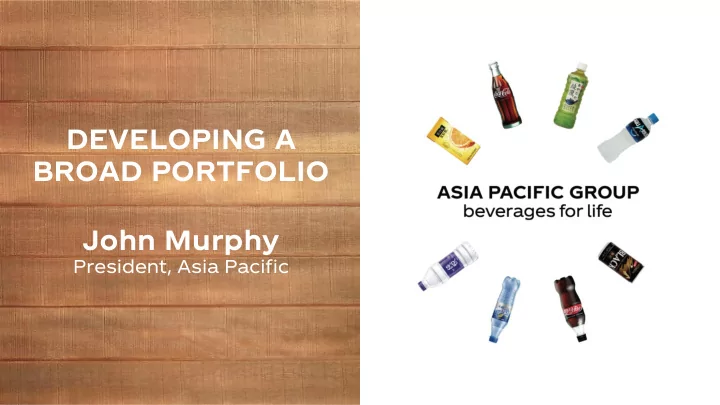 developing a broad portfolio john murphy