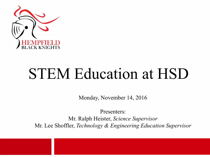 stem education at hsd