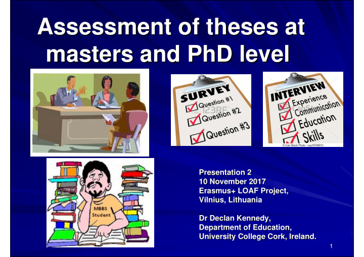 assessment of theses at assessment of theses at masters