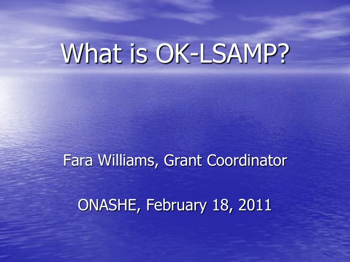 what is ok lsamp
