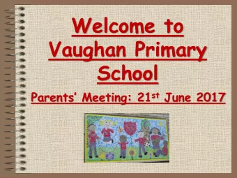Parents Meeting: 21 st June 2017 Tonights Meeting  1. Introduction  2. Meet the Reception