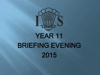 YE  YEAR  AR 11  11  BRI  RIEFI  EFING  NG EVEN  ENING  ING  2015  2015  Introduction by  Mr.