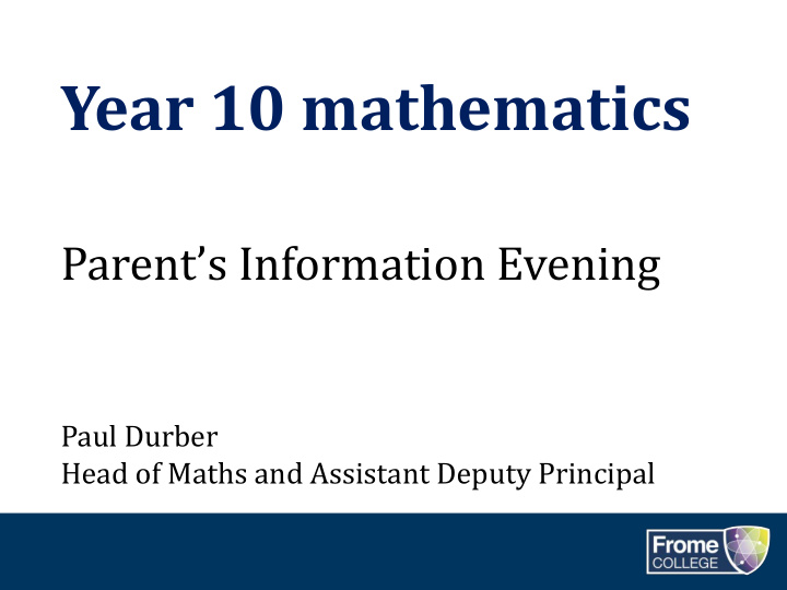 year 10 mathematics