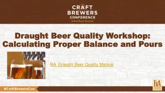 Calcula  Calculating Pr  ting Proper  oper B  Balance  alance and P  and Pour  ours  BA  Draught