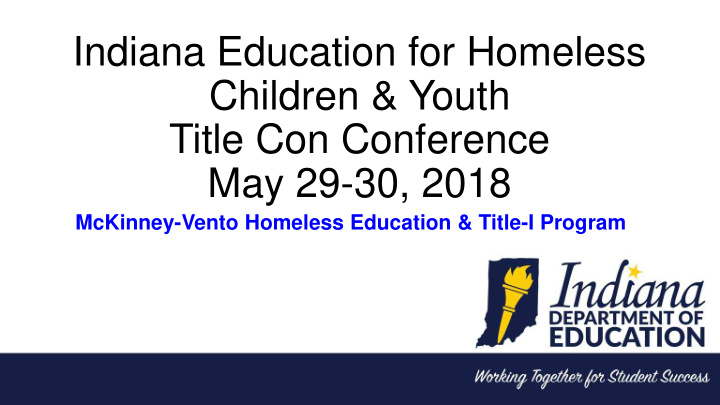 indiana education for homeless children youth title con