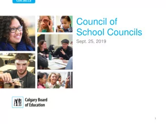 School Councils  Sept. 25, 2019  1  2 Tonights Agenda  7:00 p.m.  Welcome, introductions,