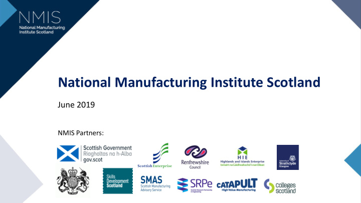 national manufacturing institute scotland