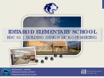 IDIT  AROD E  L  E  ME  NT  ARY SCHOOL  BDC 01 | BUI  L  DI  NG DE  SI  GN K  I  CK  -OF  F  ME  E