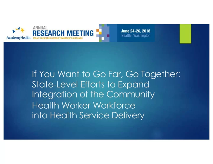 if you want to go far go together state level efforts to