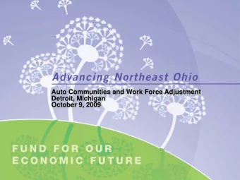 Auto Communities and Work Force Adjustment  Detroit, Michigan  October 9, 2009  Perspectives from