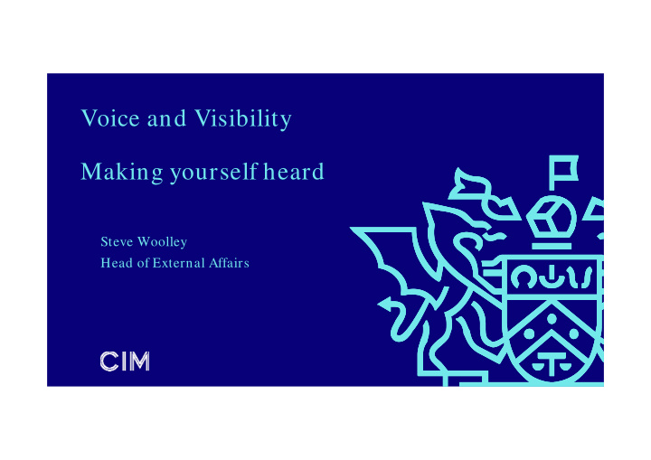 voice and visibility making yourself heard