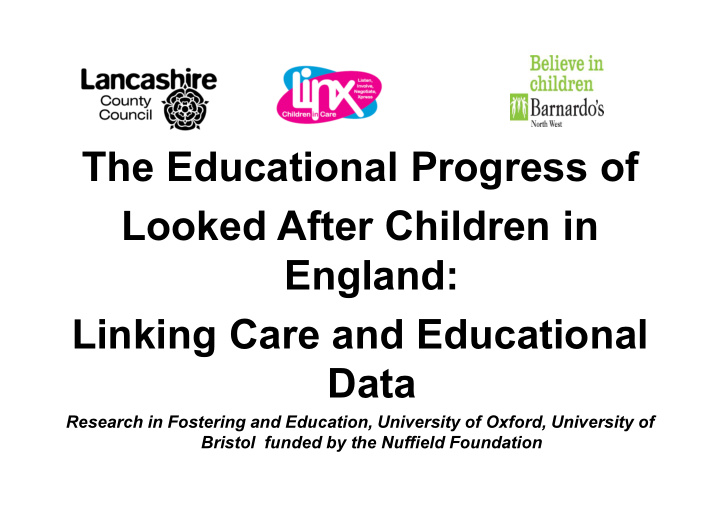 the educational progress of looked after children in