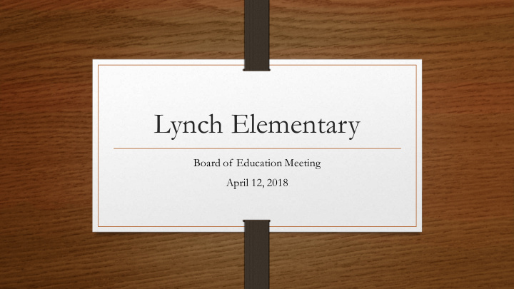 lynch elementary