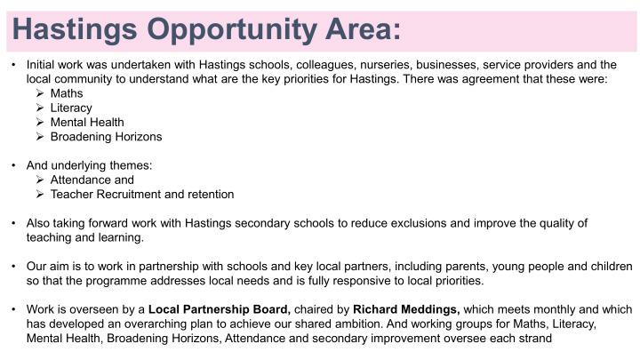 hastings opportunity area