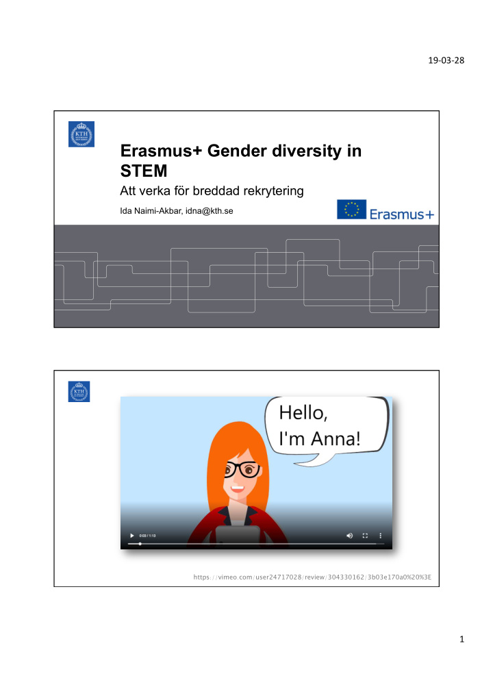 erasmus gender diversity in stem