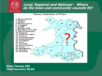 ?  Steve Thomas CBE  Chief Executive WLGA  Welsh Government approach to Public services  reform