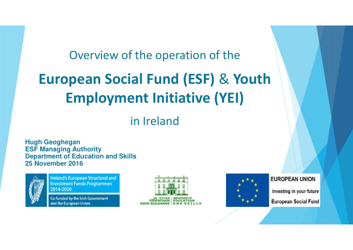 european social fund esf youth employment initiative yei