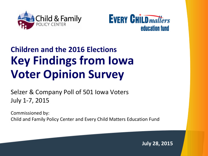 key findings from iowa voter opinion survey