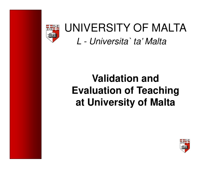 university of malta