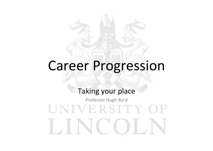 career progression