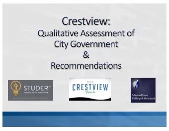 Engagement: Crestview, Studer Community  Institute &amp; Mason-Dixon Research  Report Findings of