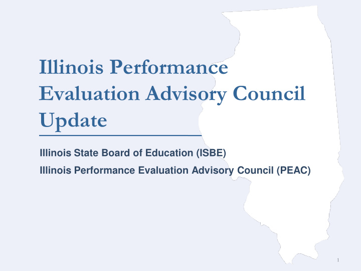 illinois performance evaluation advisory council update