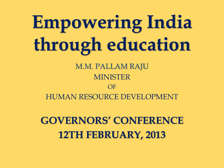 empowering india through education