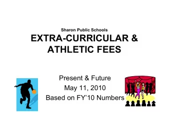 EXTRA-CURRICULAR &amp;  ATHLETIC FEES  Present &amp; Future  May 11, 2010  Based on FY10 Numbers