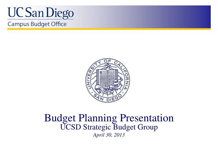 budget planning presentation