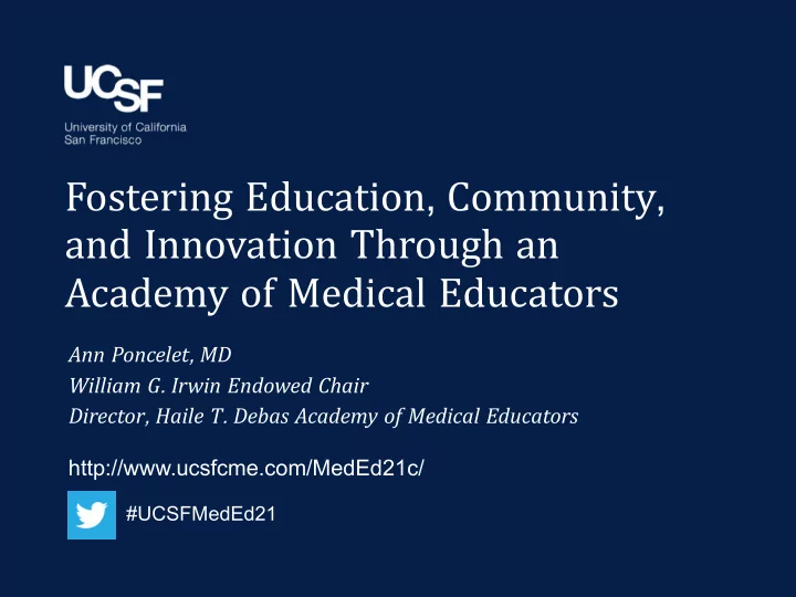 fostering education community and innovation through an