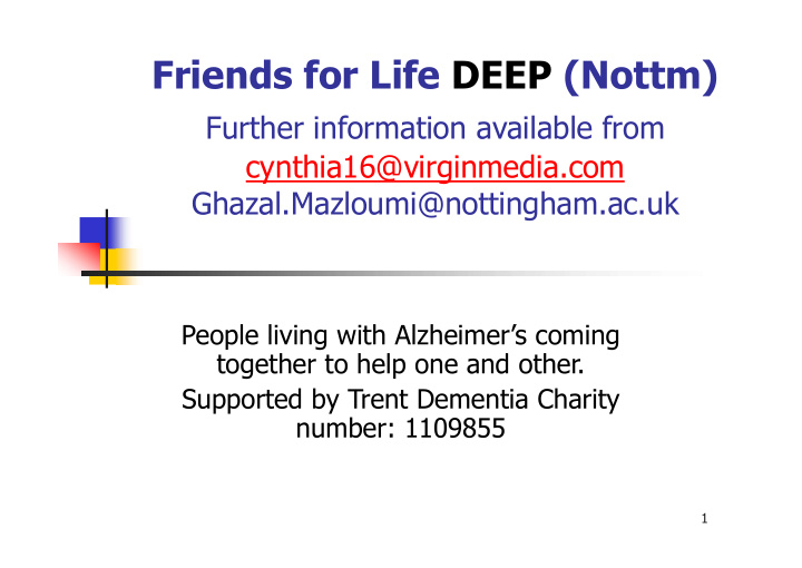 friends for life deep nottm