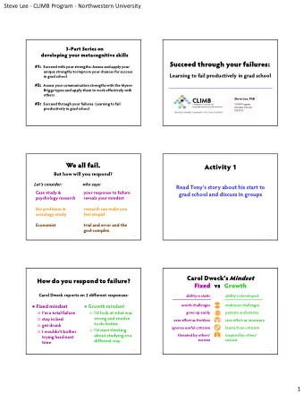 Succeed through your failures: #1: Succeed with your strengths: Assess and apply your  unique