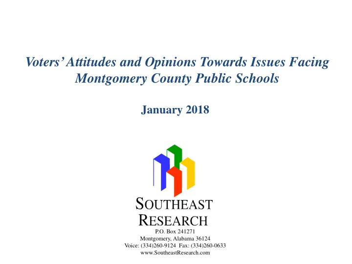 voters attitudes and opinions towards issues facing