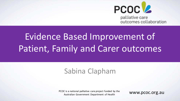 evidence based improvement of patient family and carer