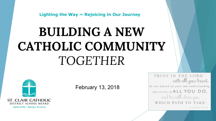 building a new catholic community together