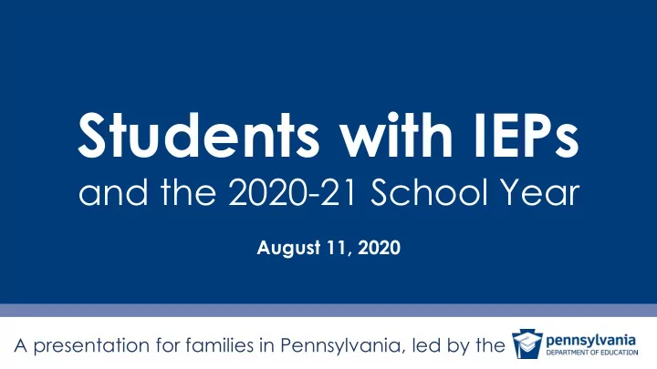 students with ieps
