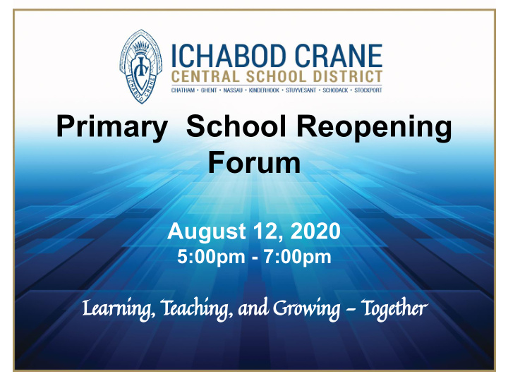 primary school reopening forum