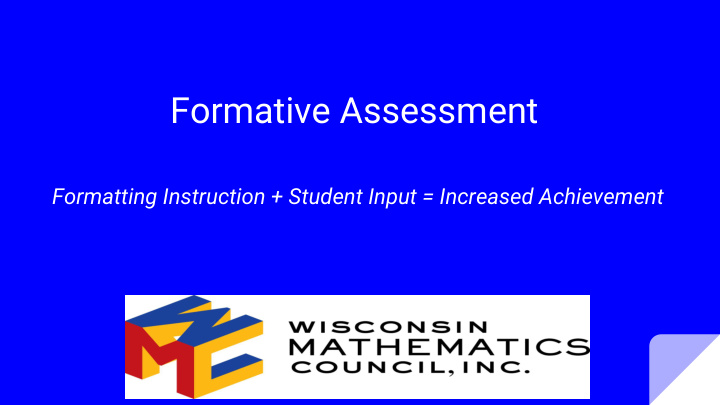 formative assessment