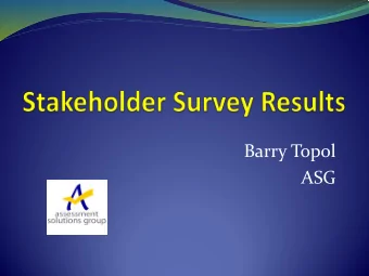 Barry Topol  ASG  Respondent Affiliation  Answer Choices  Responses  Local school board member