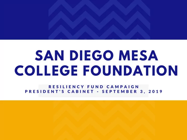 san diego mesa college foundation