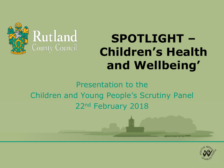 spotlight children s health and wellbeing