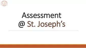Assessment  @ @ St. Josephs  Since September 2014, schools have been teaching the new