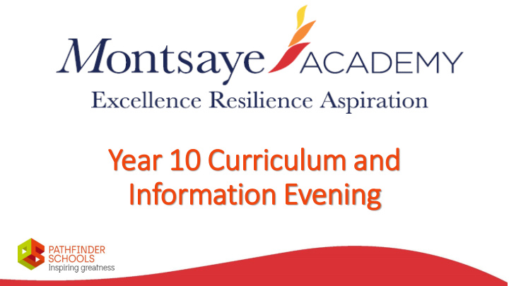 yea ear 10 cu curriculum and in information evening in