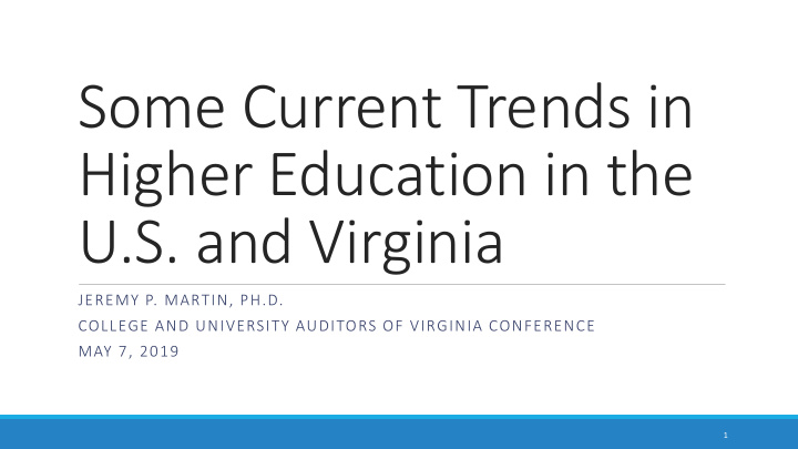 higher education in the u s and virginia