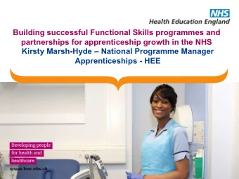 Building successful Functional Skills programmes and  partnerships for apprenticeship growth in the