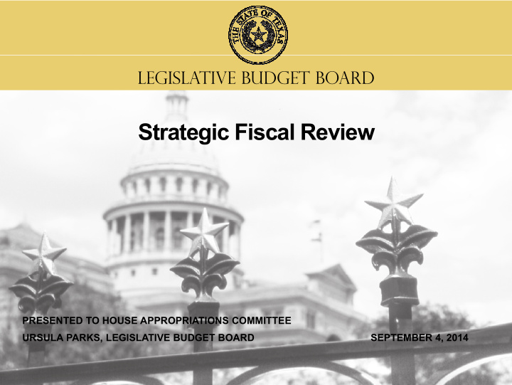 strategic fiscal review